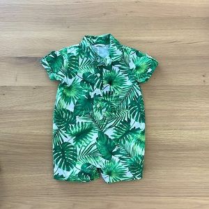 Janie and Jack Monstera Leaf Jumper